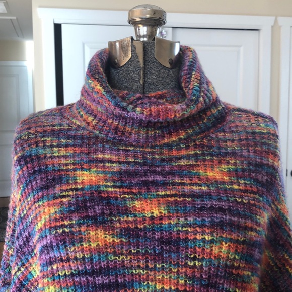 NWT XLARGE  colorful turtleneck sweater - Picture 2 of 7